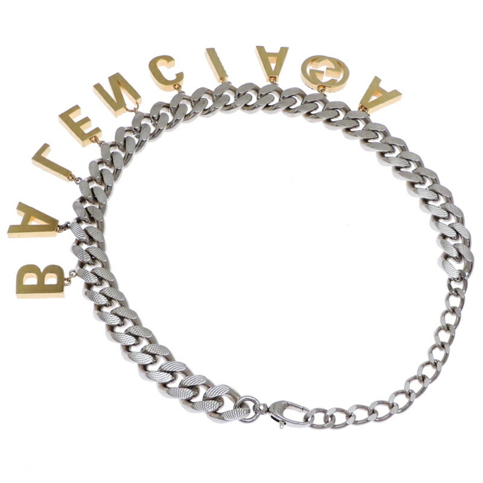 Gucci, Balenciaga, The Hacker Project Script Choker Necklace, Metal, for Men and Women