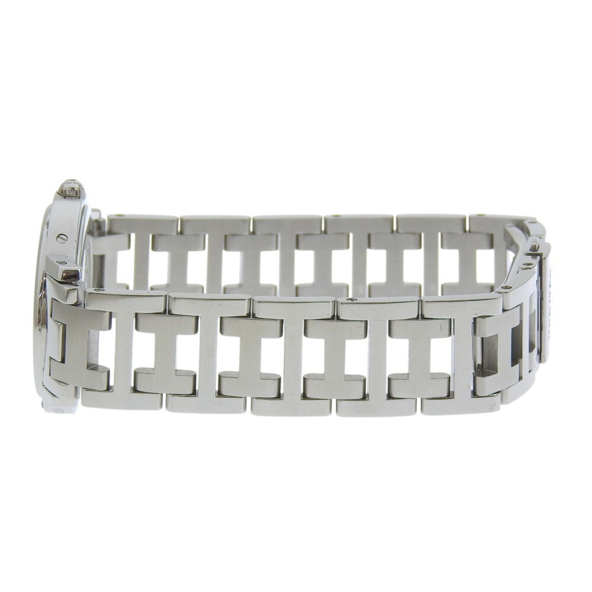 Hermès Clipper Watch CL4.410, Stainless Steel Quartz Analog Display, Pink Dial, Boys — Good