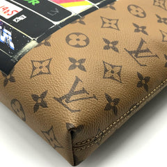 LOUIS VUITTON M45198 Monogram Reverse Video Print Carry It Shoulder Bag Tote Canvas Women's Brown — New - Store Return