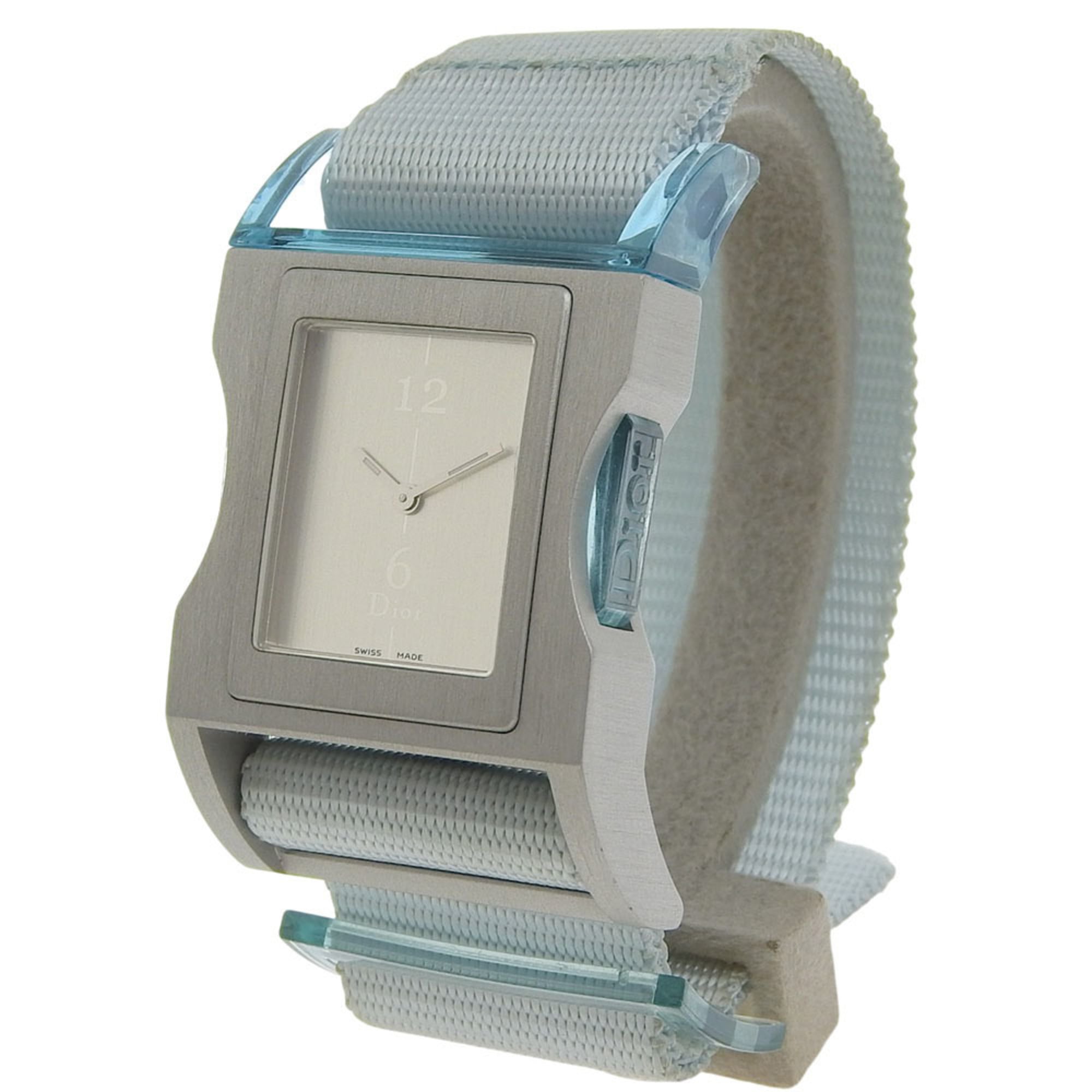 Dior Chris 47 Watch D100-322, Aluminum and Nylon Quartz Analog with Silver Dial, Women's — Very Good