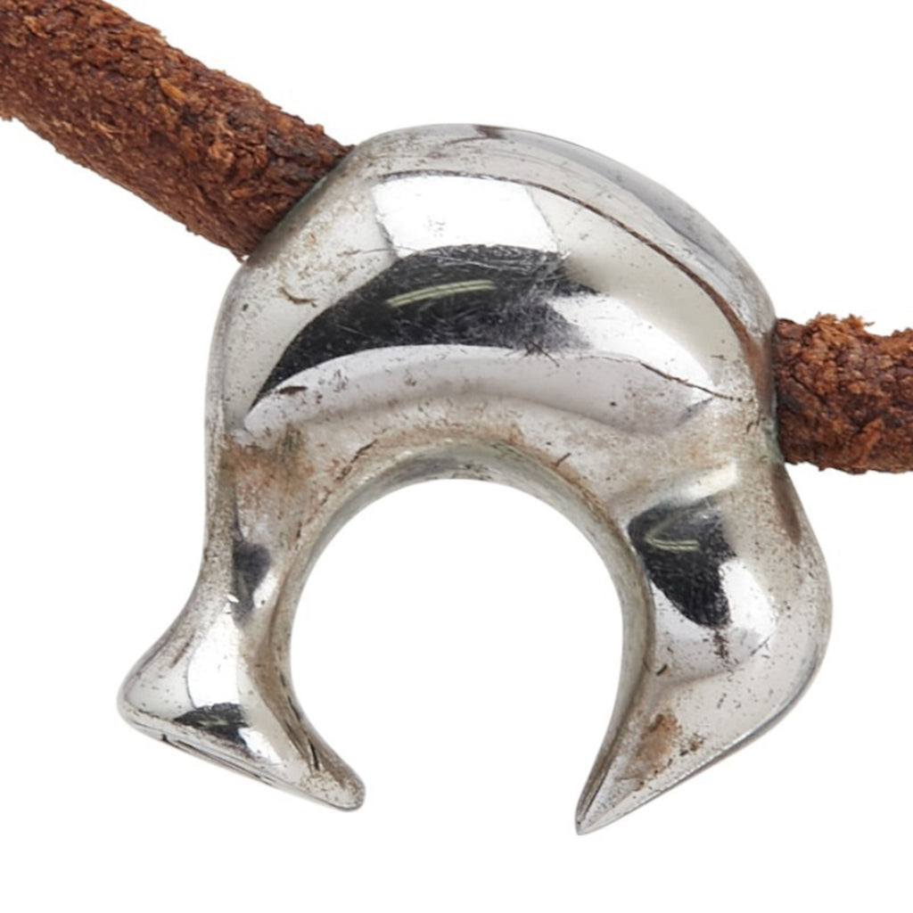 Louis Vuitton Cup 2003 Limited Edition Kiwi Choker in Silver and Brown SV925 Leather for Women