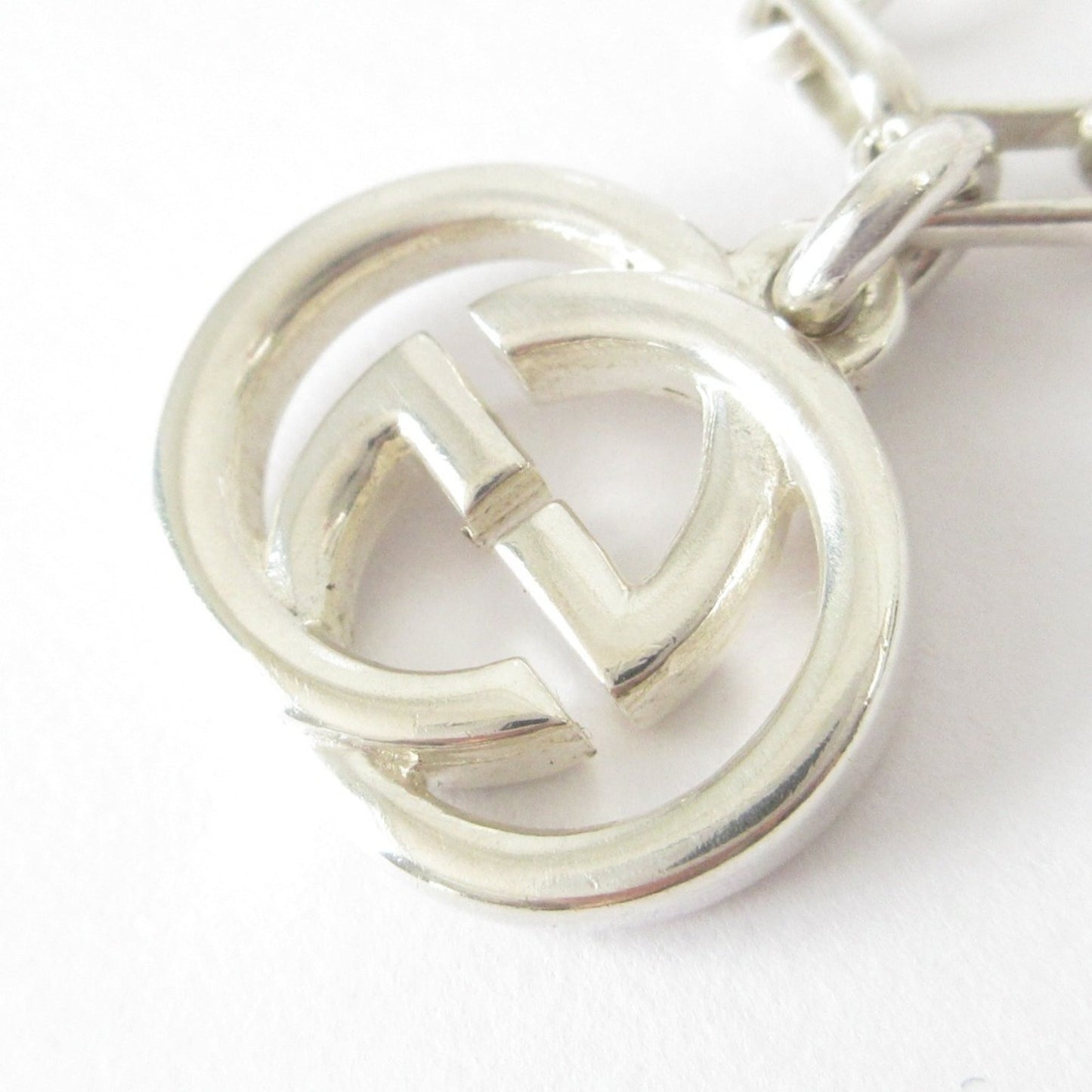 GUCCI GG Interlocking Chain Bracelet in SV925, Size 19cm, Silver, Women's