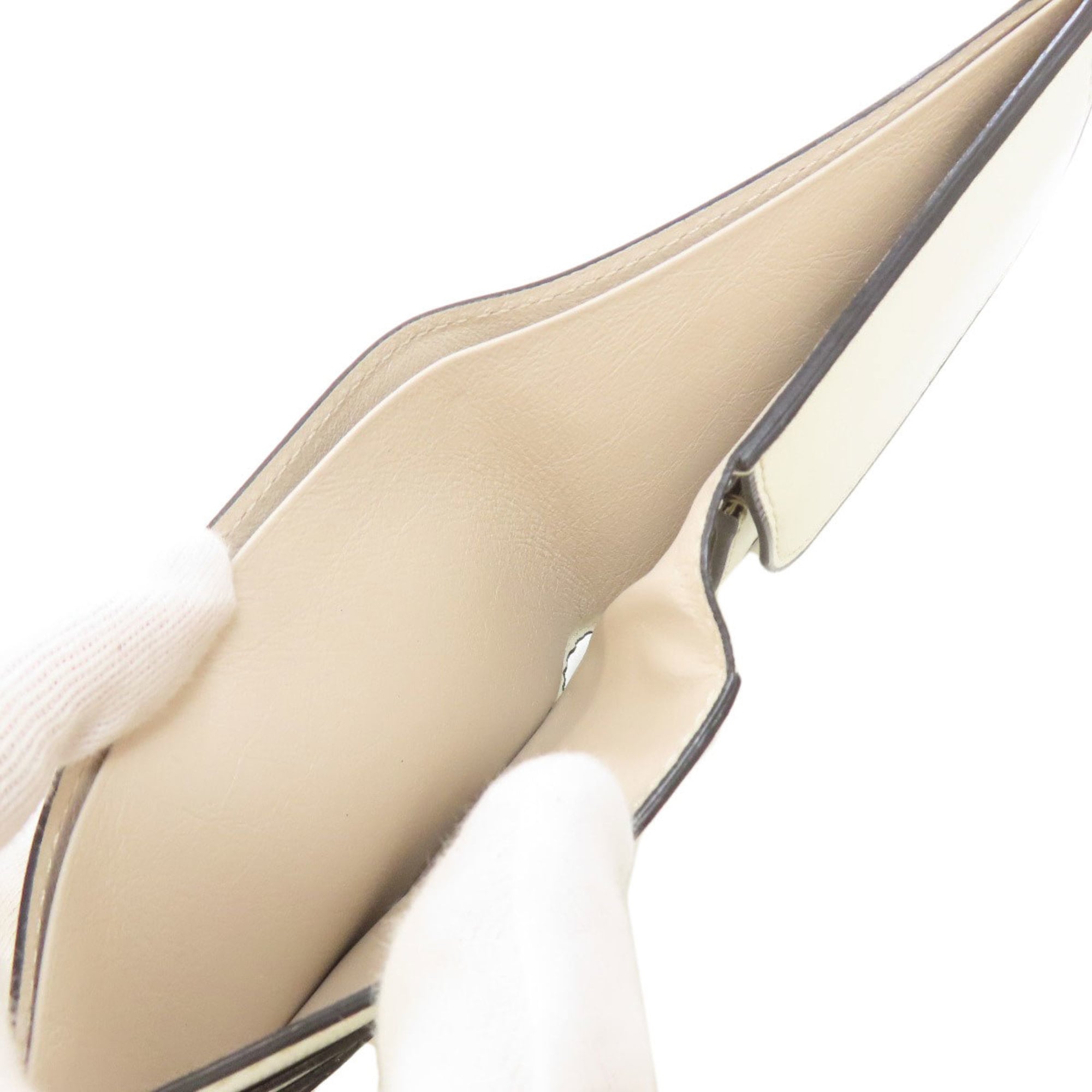 Valextra Simple Design Bifold Wallet (with Coin Purse) Leather Women's