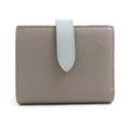 CELINE Bi-fold wallet Leather Greige x Blue-Grey Women's 55988g