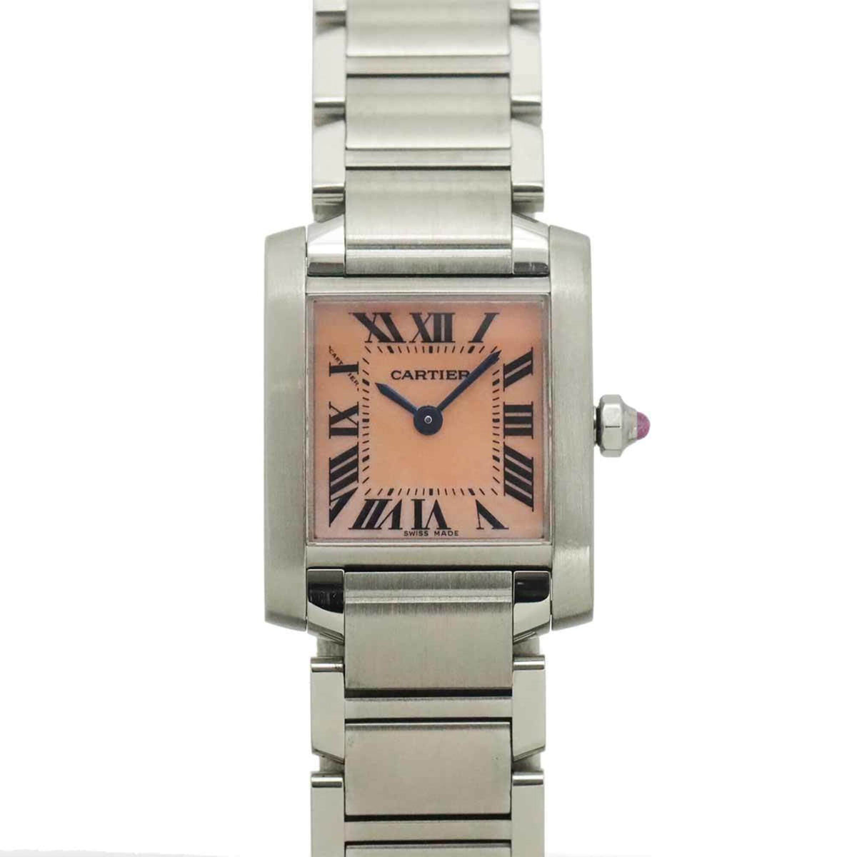 Cartier Tank Francaise SM W51028Q3 Women's Watch, Pink Shell, Quartz Watch — Like New