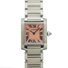 Cartier Tank Francaise SM W51028Q3 Women's Watch, Pink Shell, Quartz Watch — Like New