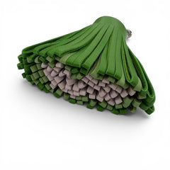 HERMES Carmen Agneau Milo Vert Yucca Fizz Mauve Pale Tricolor Bag Charm, W Stamp, Made in France, Women's, with Box — Like New