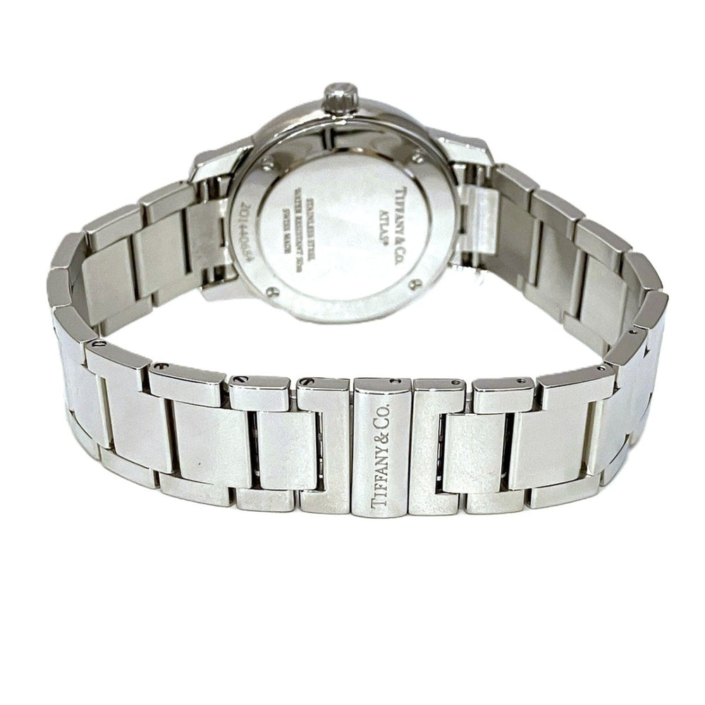 Tiffany & Co. Atlas 2-Hand Date Watch, Total Weight 58.8g, Stainless Steel, Quartz Movement, Blue Dial, 63452807 — Very Good