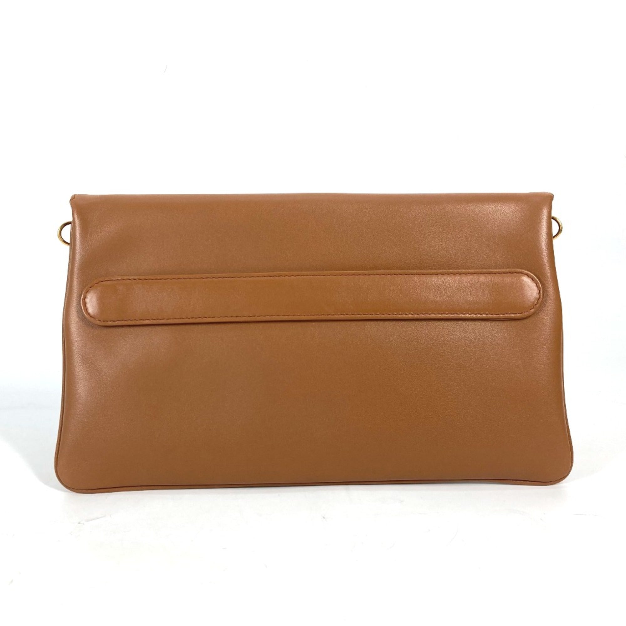 CHRISTIAN DIOR M8641UBBU Clutch Bag CD 3WAY ChainShoulder Bag Hand Bag Brown — Like New