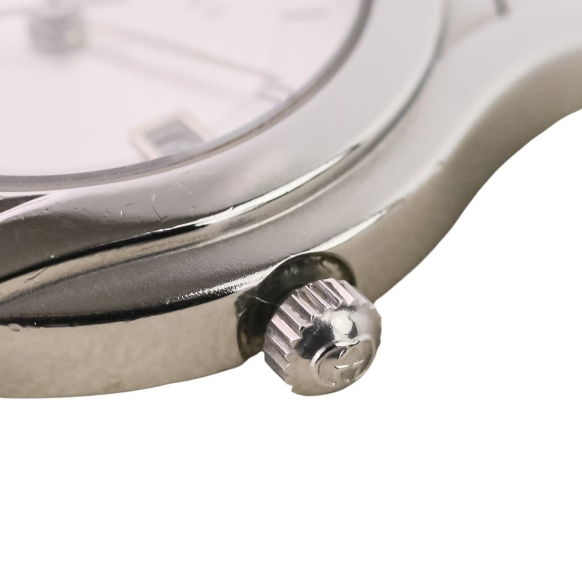 GUCCI Quartz Watch 5500L Silver Sunray Dial Stainless Steel Women's — Like New