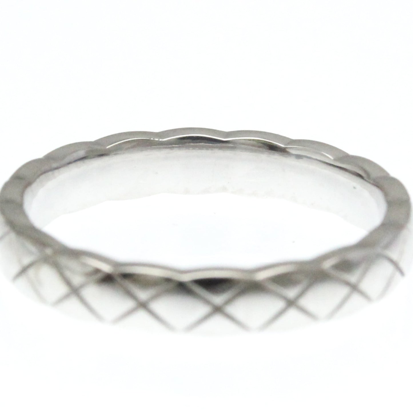Chanel Coco Crush Ring Mini Model White Gold (18K) Fashion No Stone Band Ring Silver