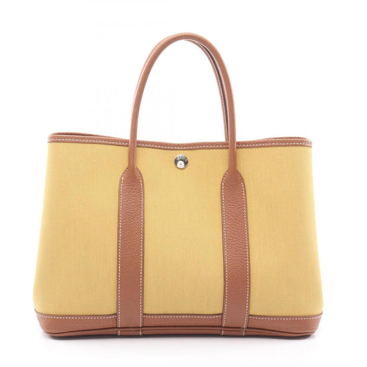 Hermes Hermès Garden Party TPM Ginger Gold Tote Bag, Toile Militaire Negonda, Women's, Beige, Brown
