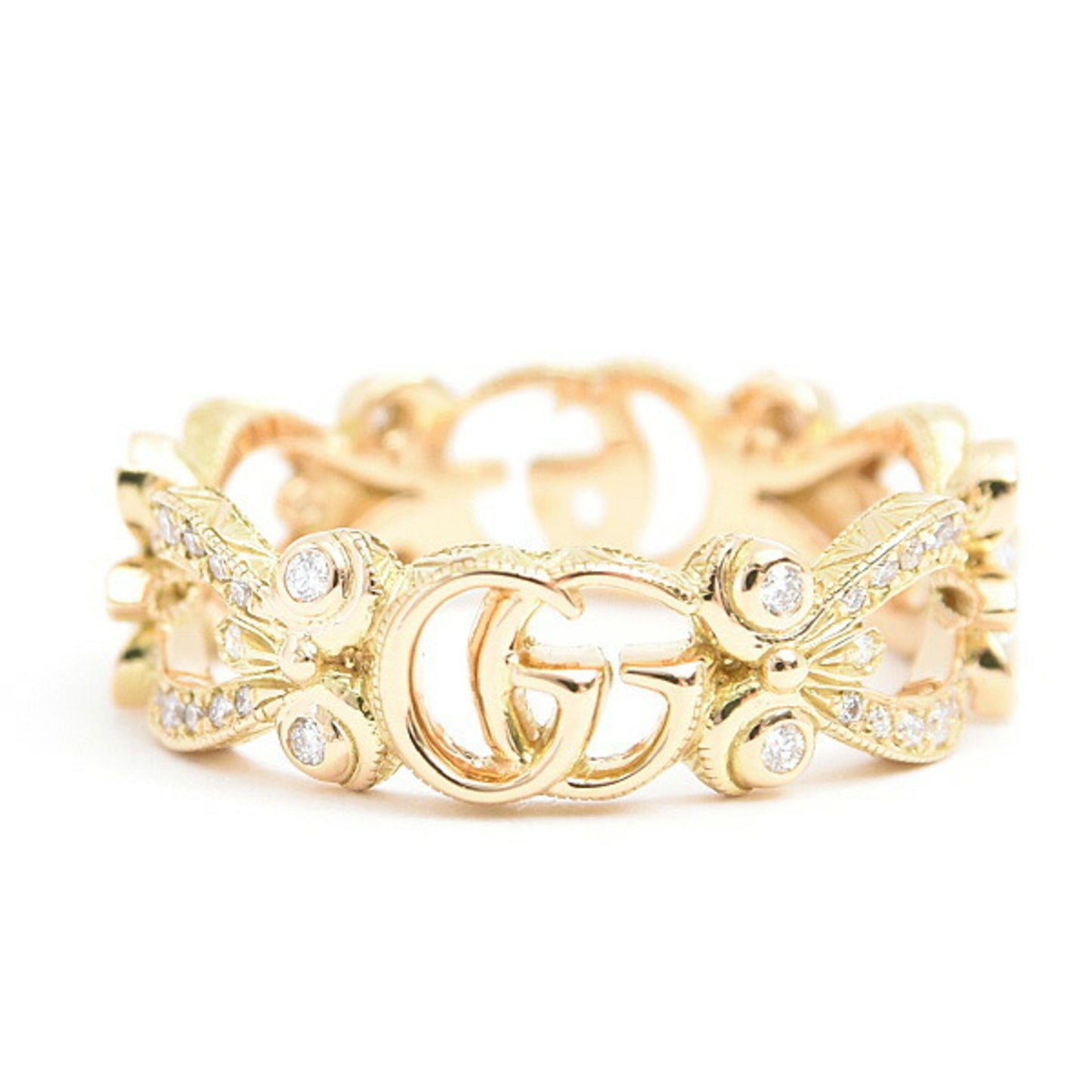 Gucci Flora Diamond Ring for Women in Yellow Gold 750YG