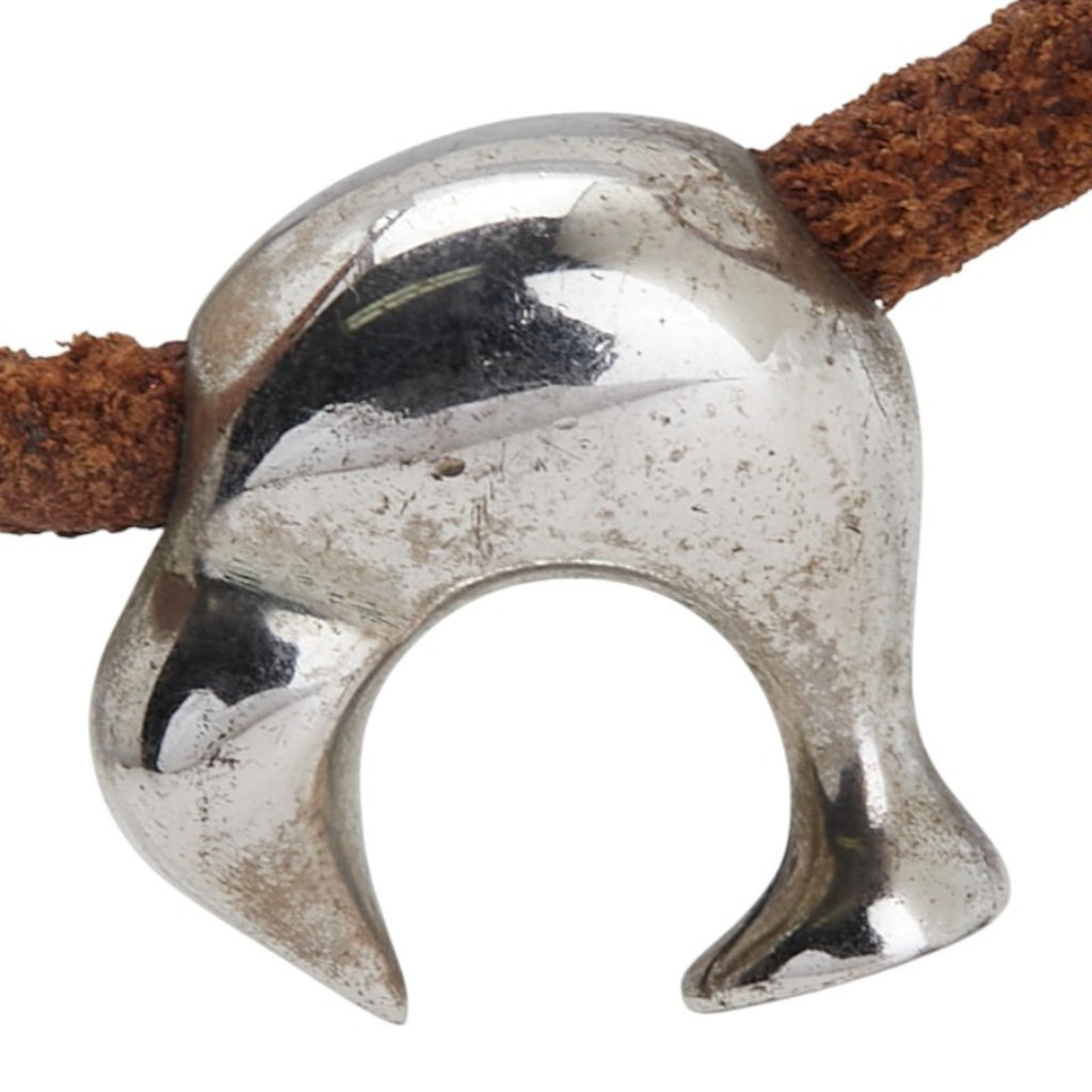 Louis Vuitton Cup 2003 Limited Edition Kiwi Choker in Silver and Brown SV925 Leather for Women