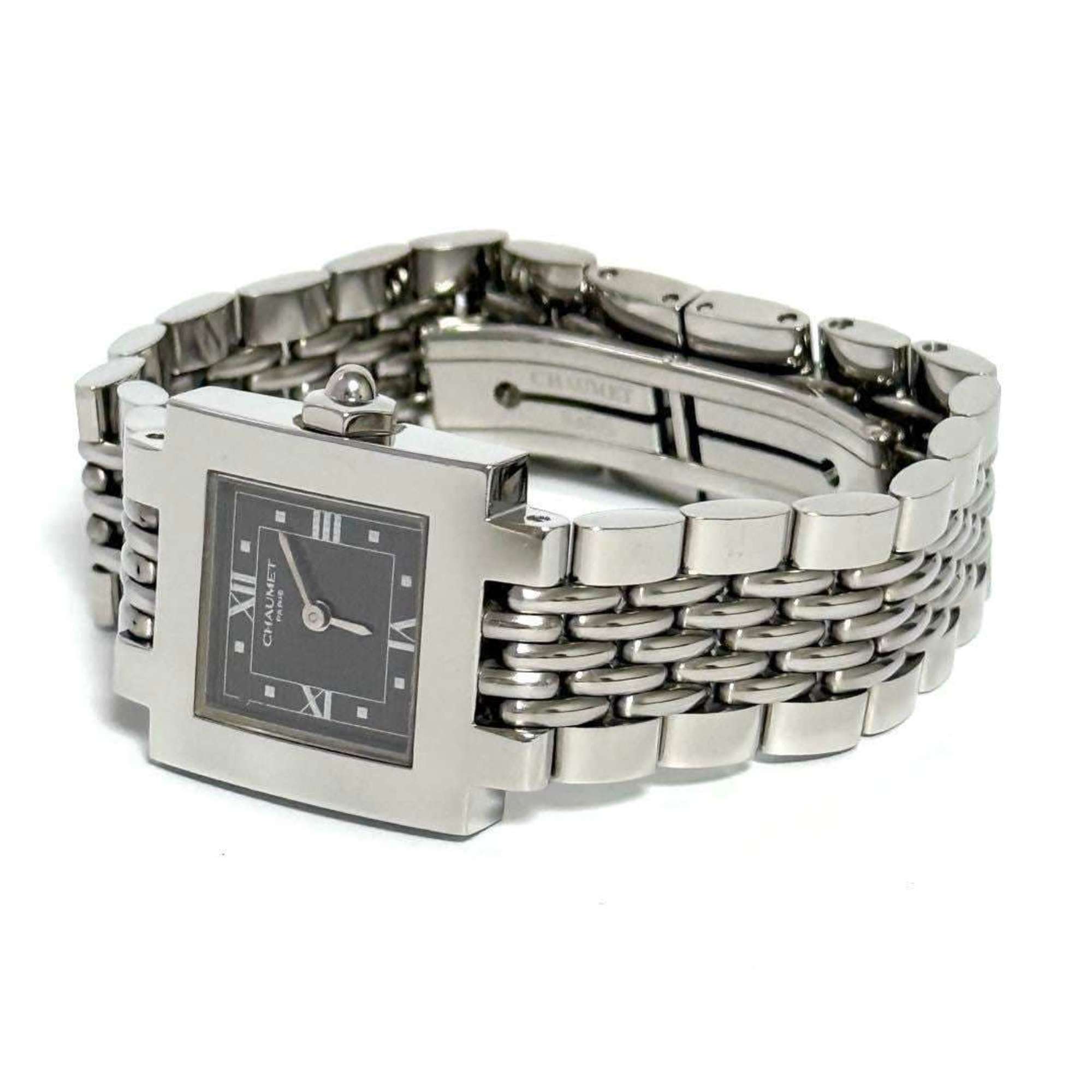 Chaumet Ladies Watch Style Carre Stainless Steel Band Square — Very Good