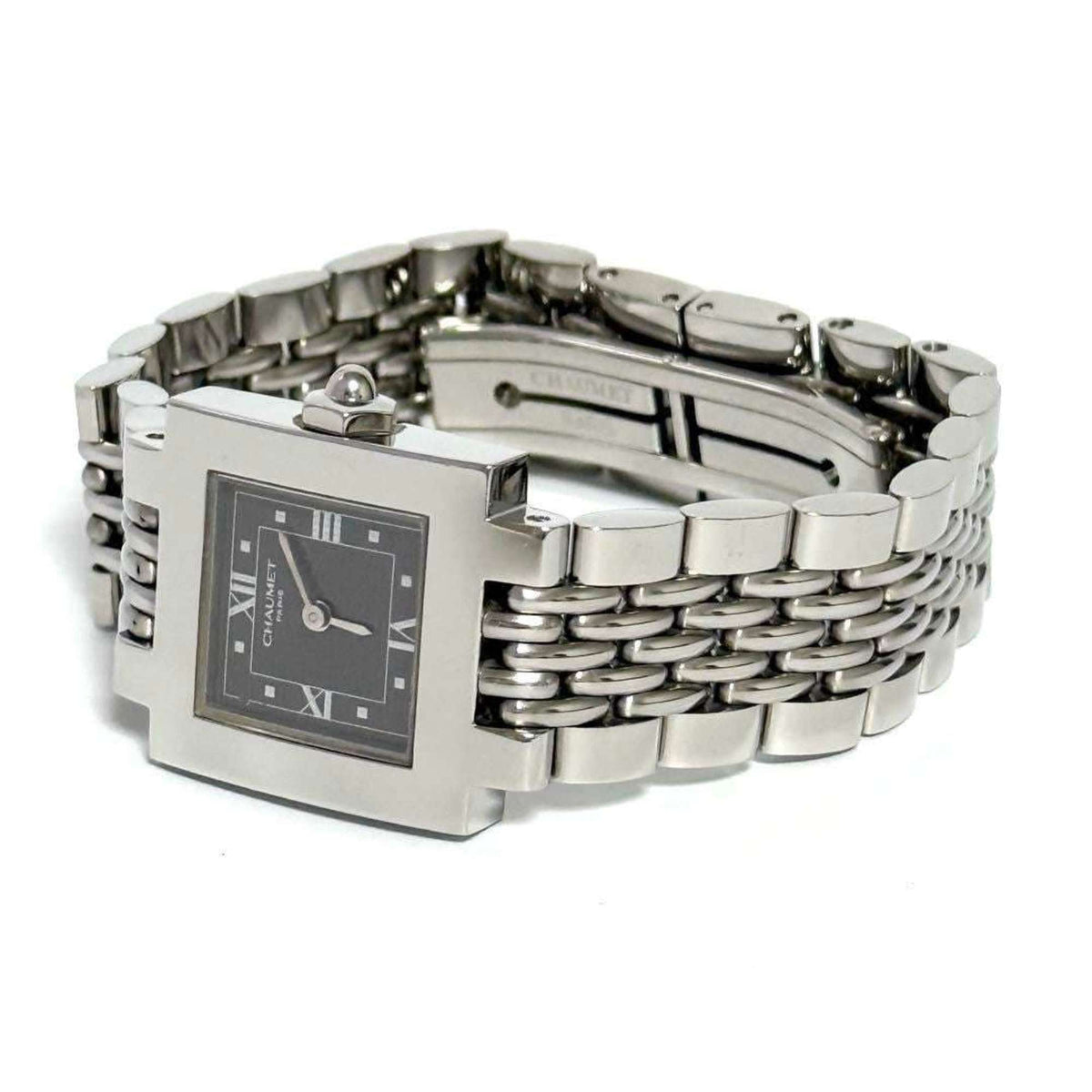 Chaumet Ladies Watch Style Carre Stainless Steel Band Square — Very Good