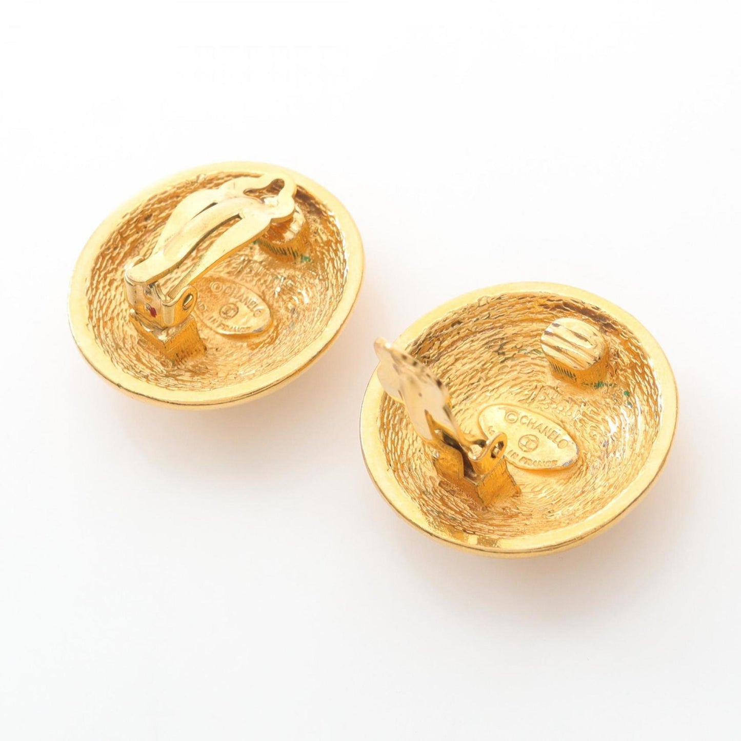 CHANEL Coco Mark Earrings, Gold Plated, Women's