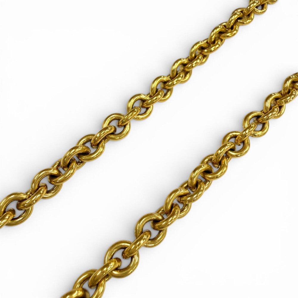 CHANEL Vintage 94P 1994 Coco Mark Chain Necklace Pendant Gold Made in France Women's Men's — Like New