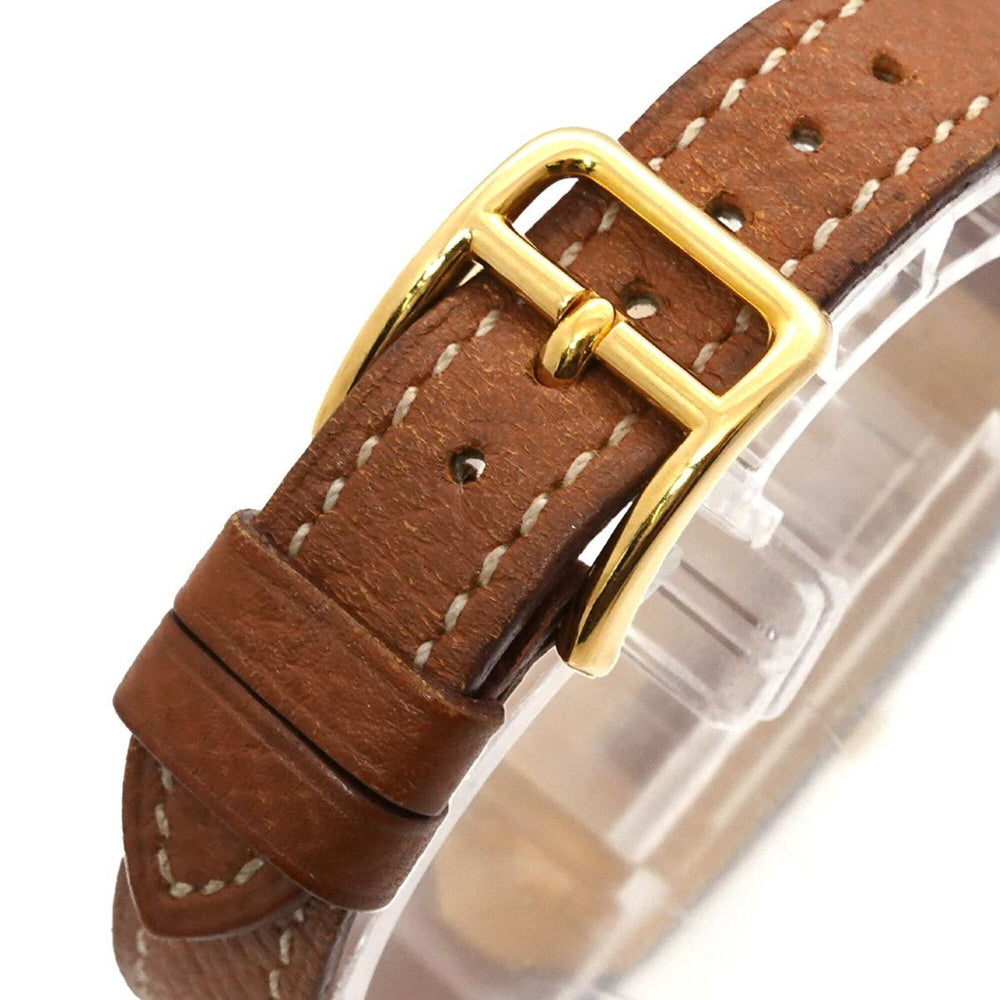 Hermes Kelly Watch, Ladies' Gold and Brown Quartz Watch with Padlock — Very Good