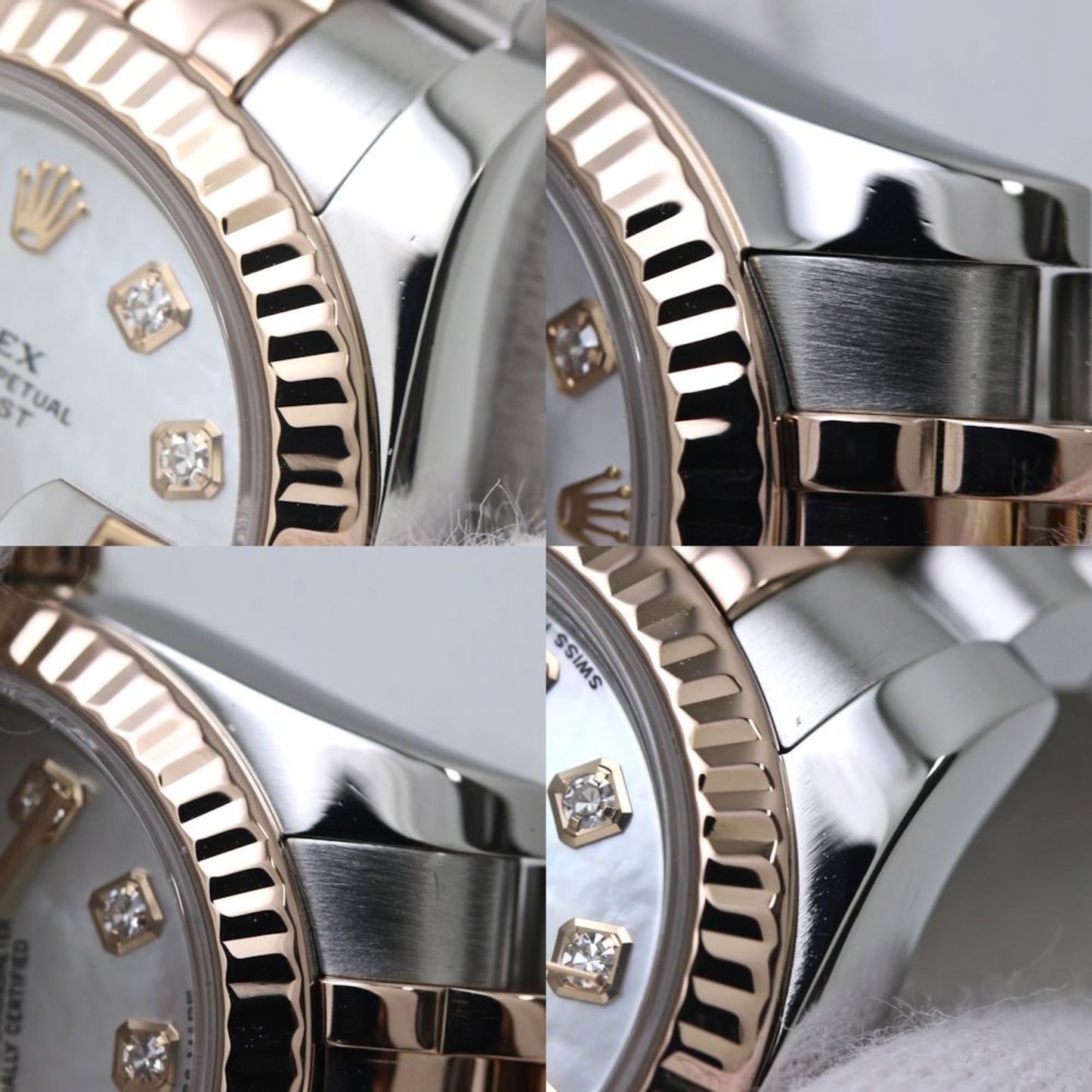 ROLEX Rolex Datejust 10P Diamond 179171NG White Shell K18PG Pink Gold x Stainless Steel Ladies 40009 Watch