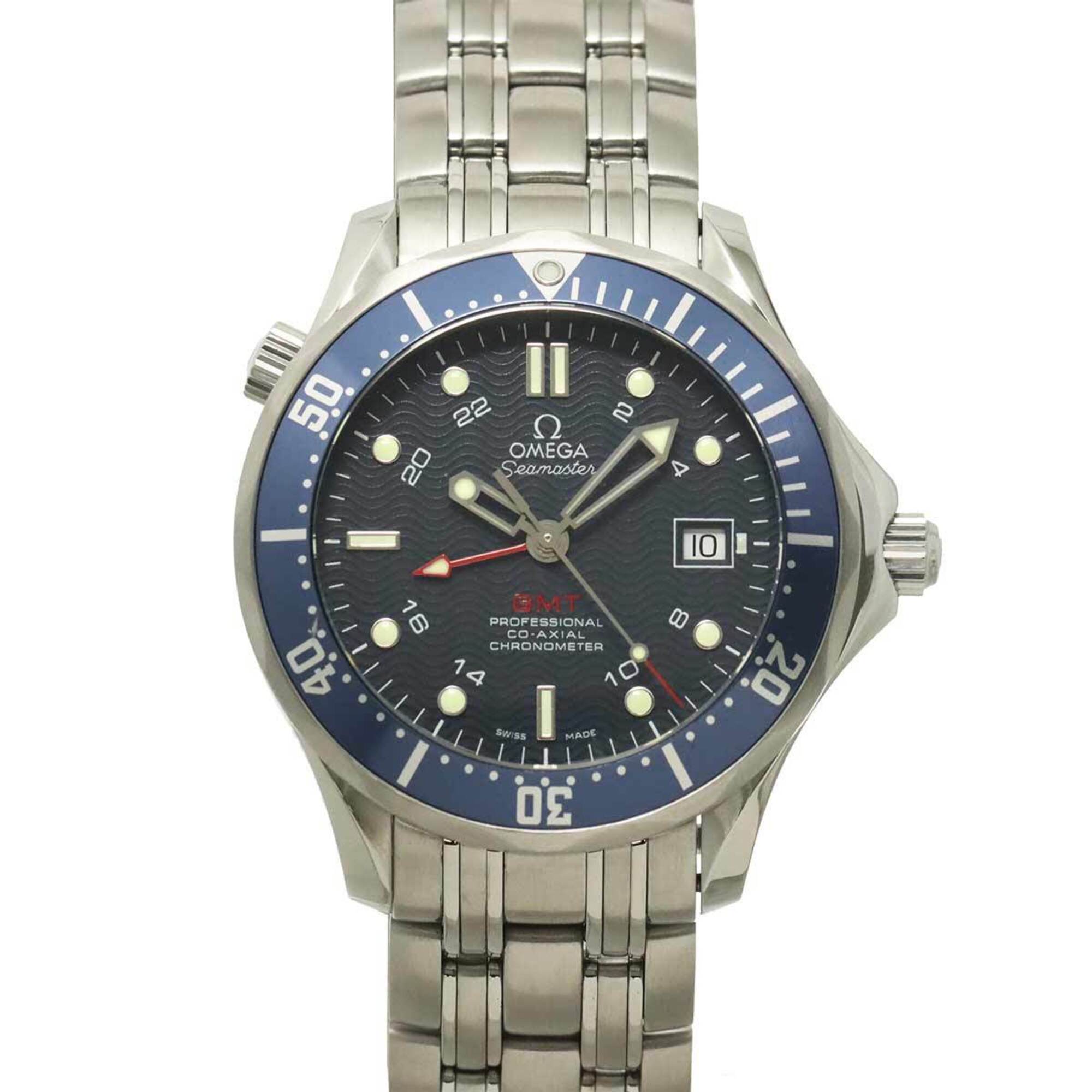 Omega Seamaster Professional 300 GMT 2535 80 Men's Watch, Date, Navy, Automatic Movement — Like New
