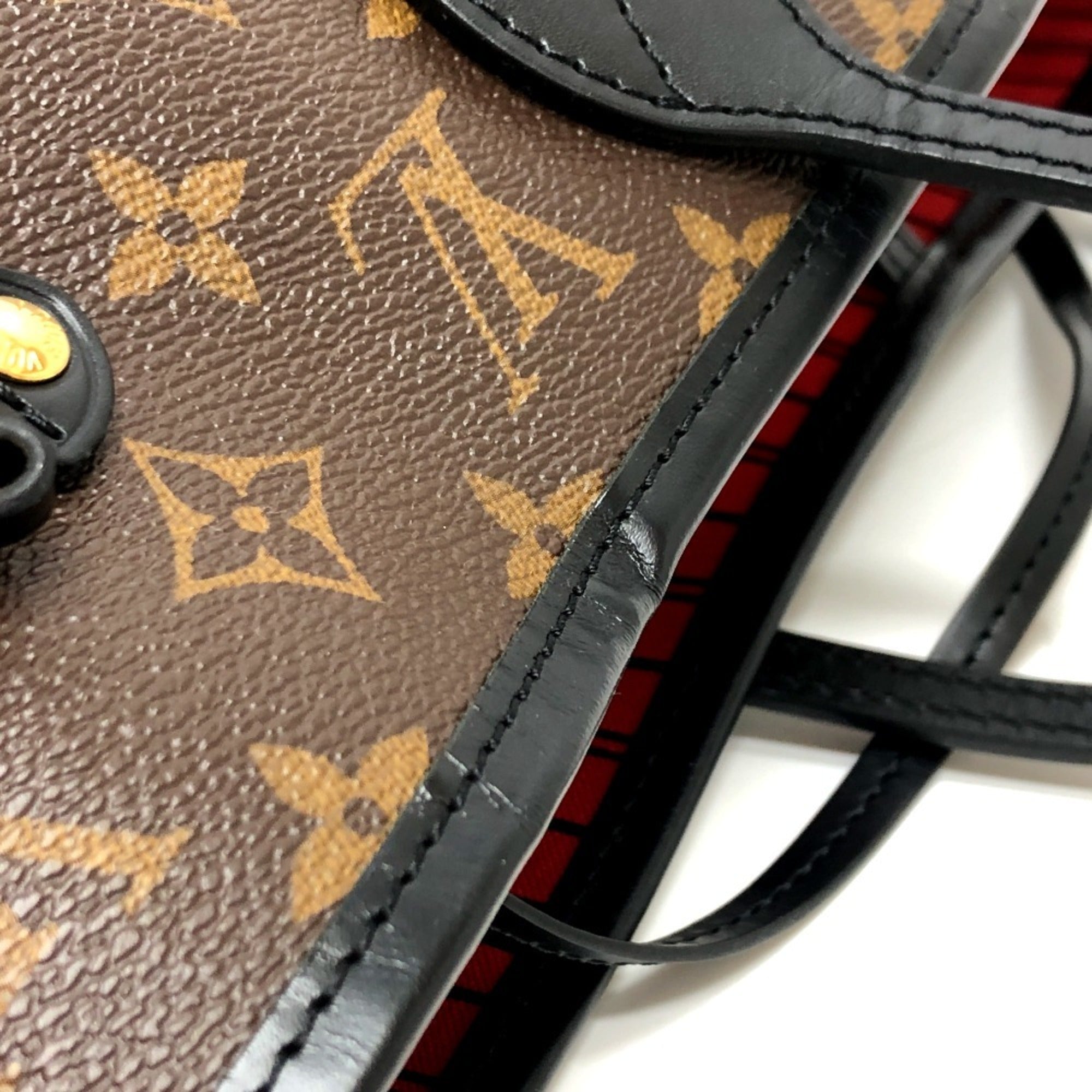 LOUIS VUITTON Louis Vuitton M42844 World Tour Neverfull MM Tote Bag Handbag Monogram Macassar Canvas Women's Brown Similar — Like New