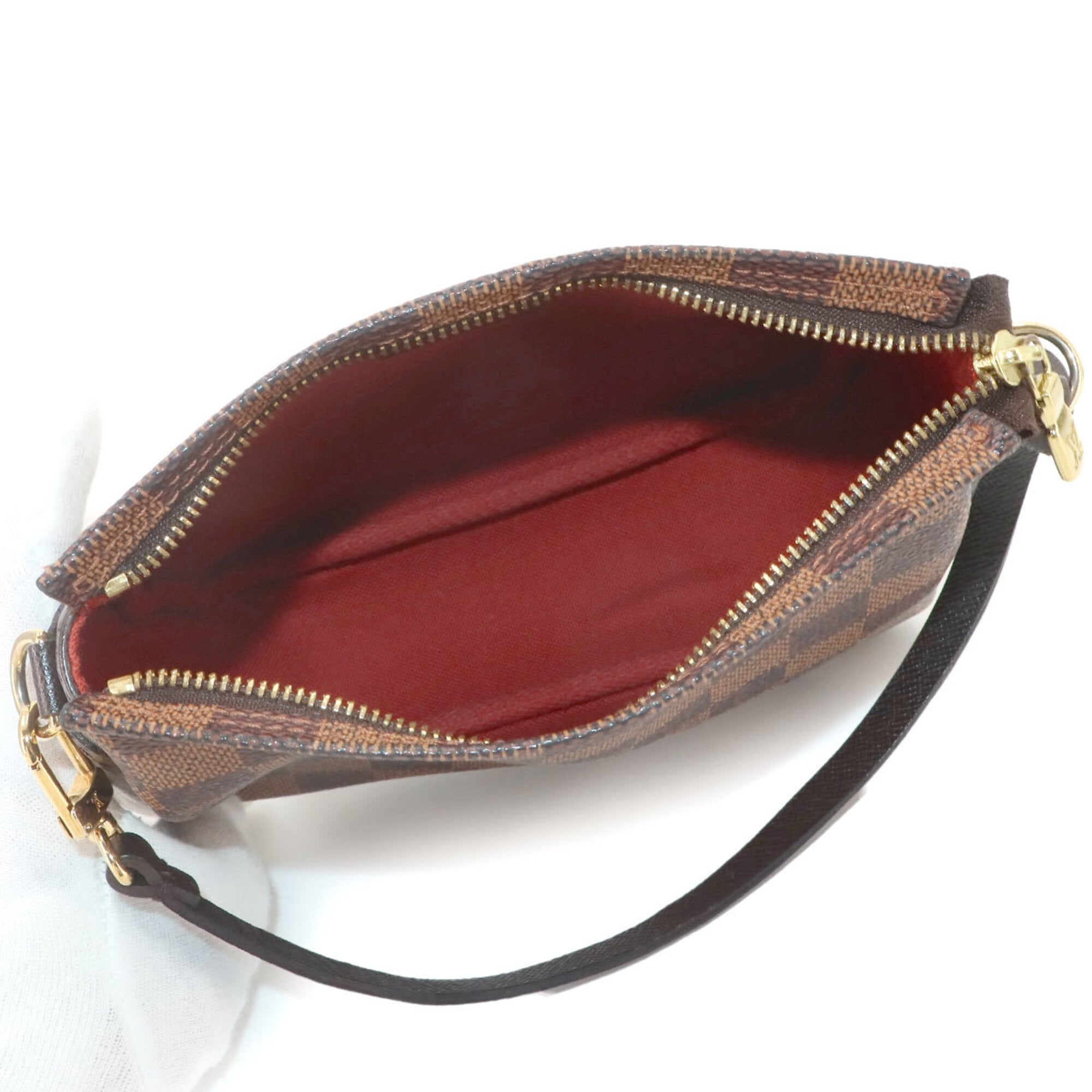 Louis Vuitton Damier Trouse Makeup Handbag Pouch Ebene N51982 Bag — Like New