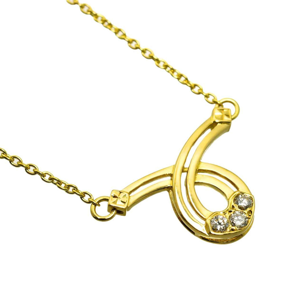 Christian Dior Diamond Necklace, 41cm, 18K YG Yellow Gold 750 — Like New