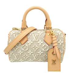 Louis Vuitton Nano Speedy Women's Shoulder Bag M28502 Jacquard Textile Monogram Emblem Poplar — New - Store Return