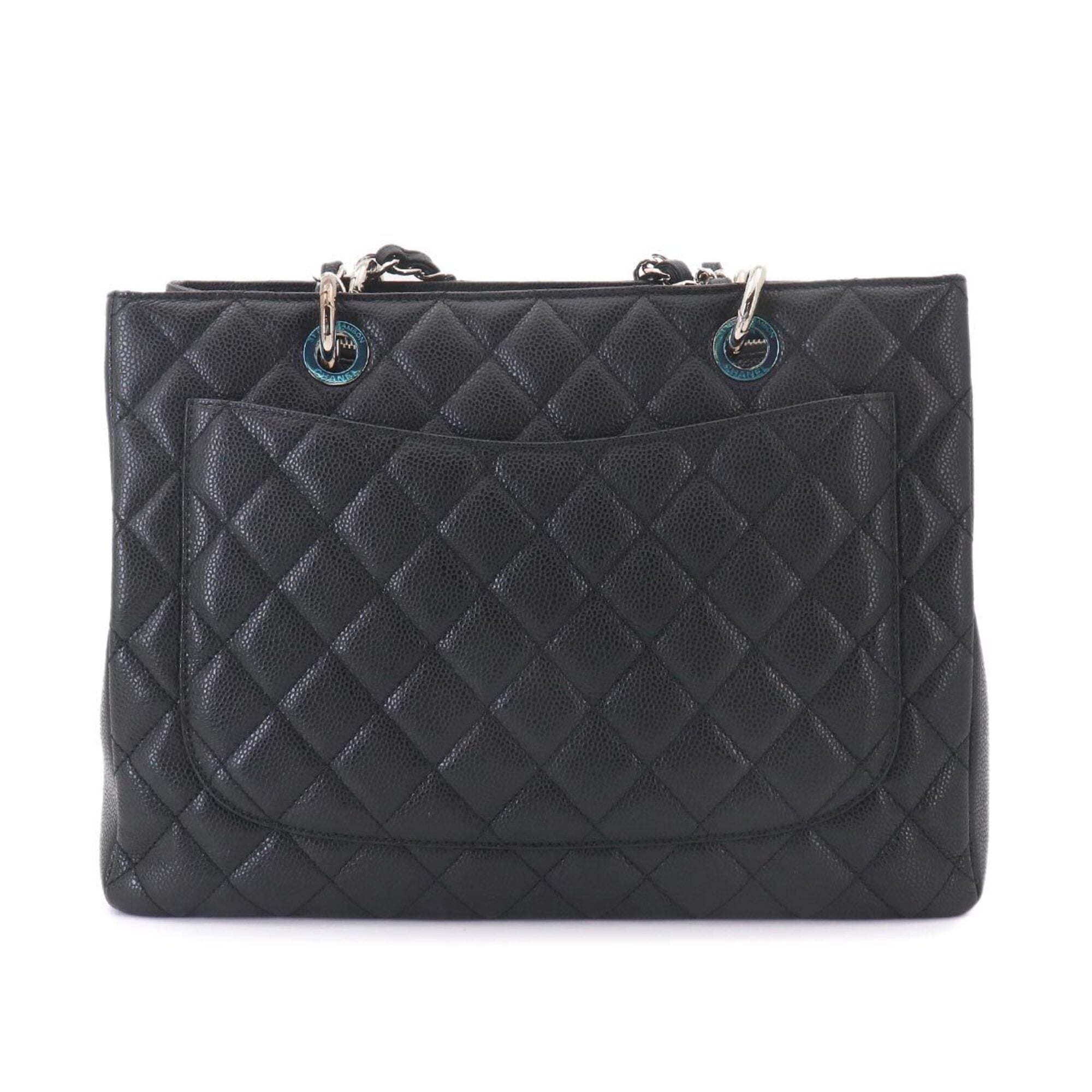 Chanel Matelasse Grand Chain Tote Handbag GST Caviar Leather Black A50995 — New - Store Return