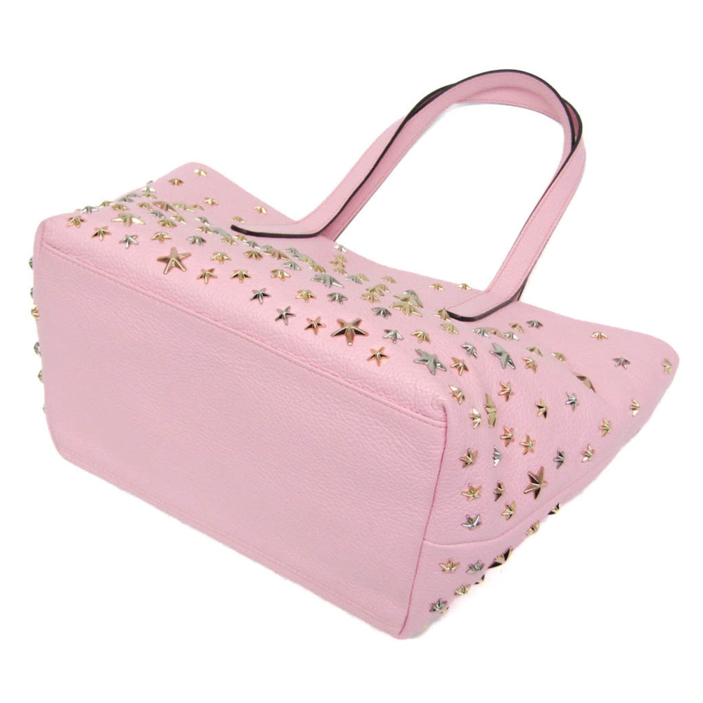 Jimmy Choo Sophia Small Men,Women Leather Studded Tote Bag Pink — Like New