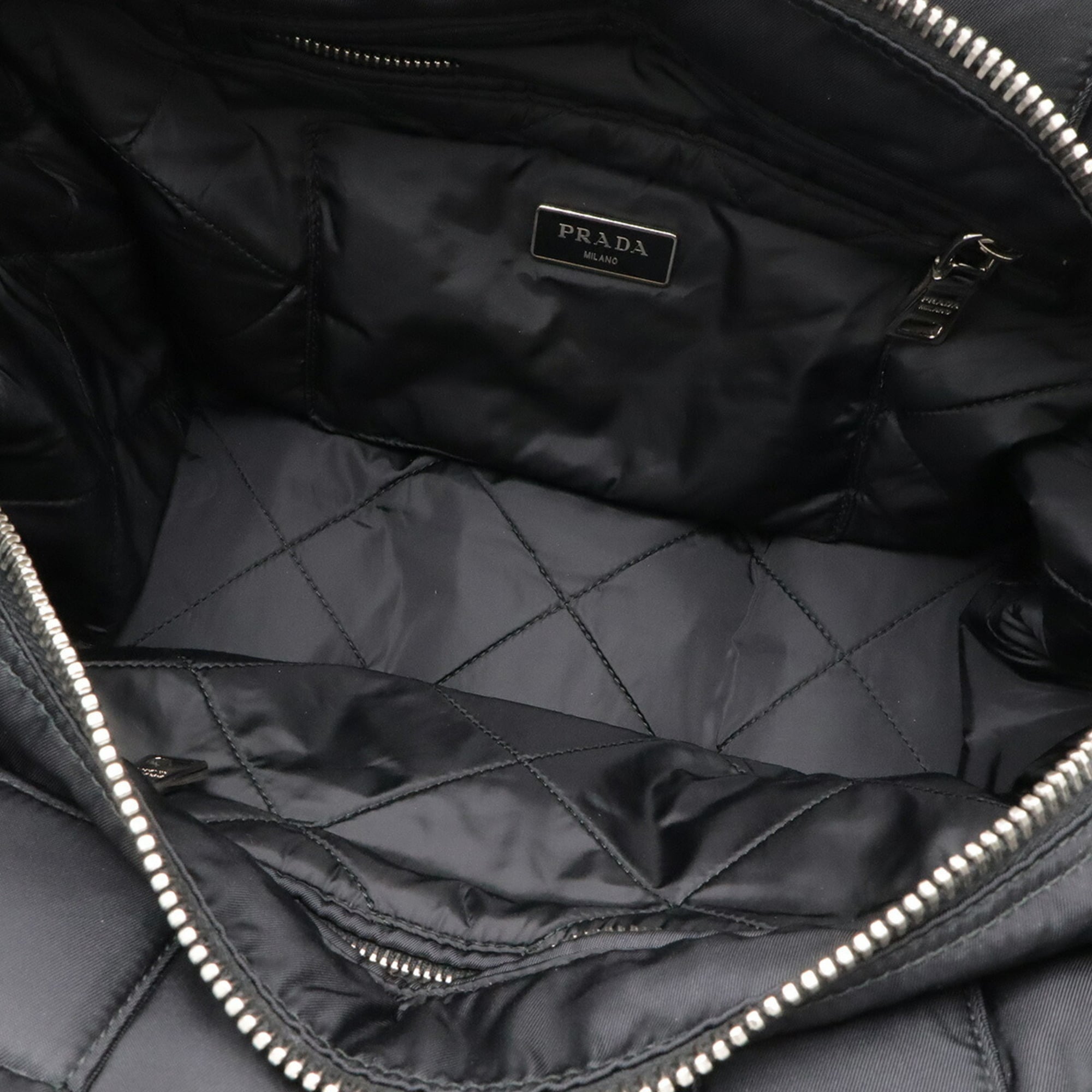 PRADA TESSUTO BOMBER bomber tote/shoulder bag in nylon and leather, black, purchased at a Japanese boutique (BN2632)