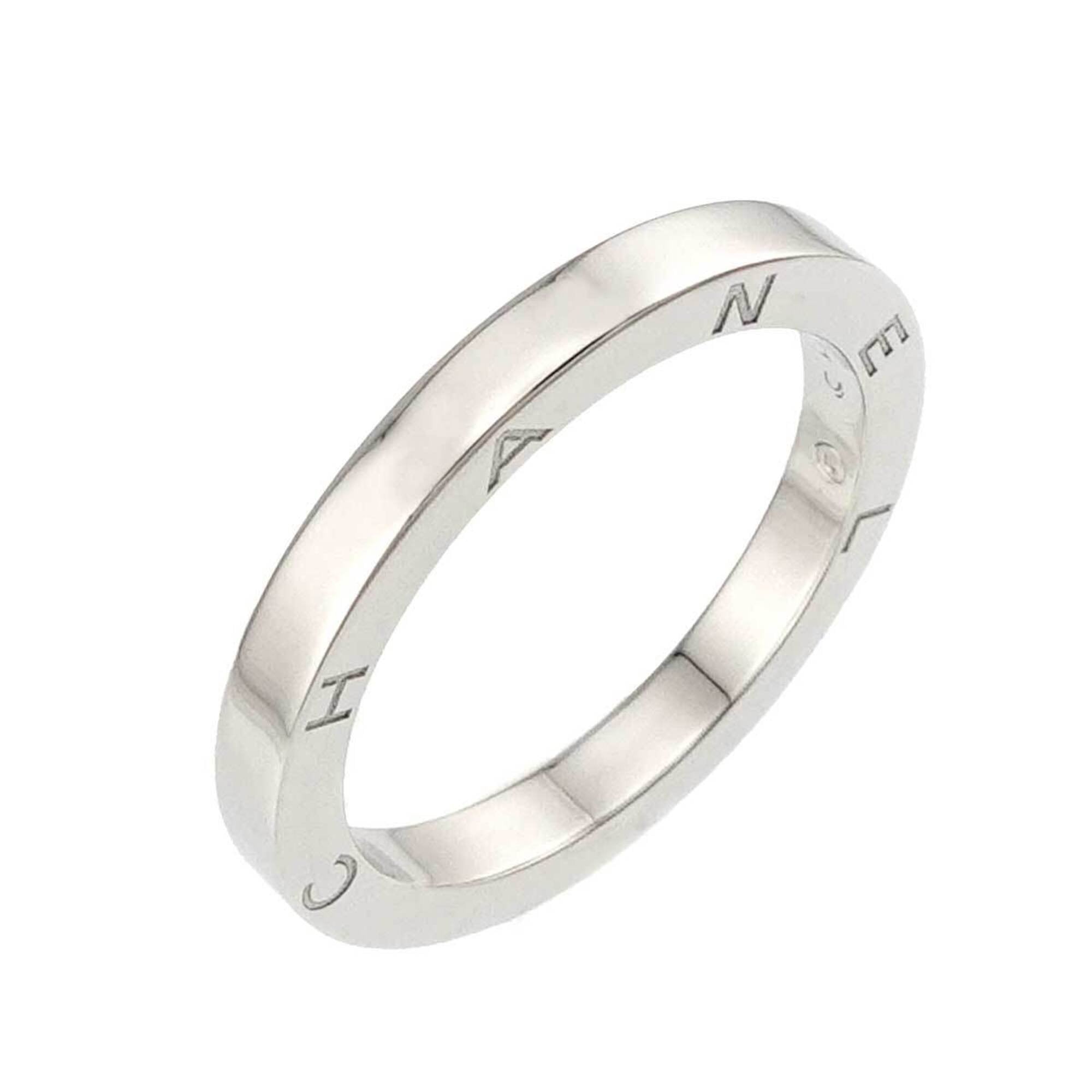 Chanel Signature 2 Ring, Platinum (Pt) — Like New