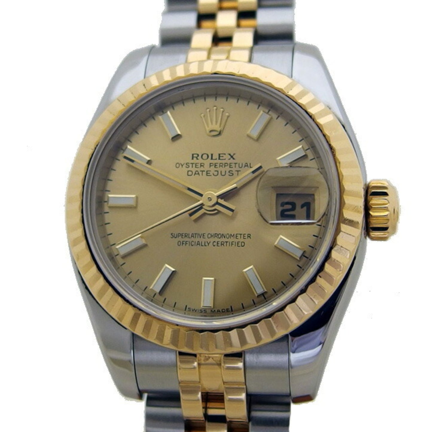 Rolex Datejust 18K Yellow Gold and Stainless Steel Women's Watch 179173