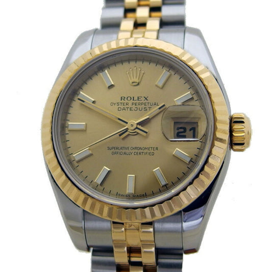 Rolex Datejust 18K Yellow Gold and Stainless Steel Women's Watch 179173