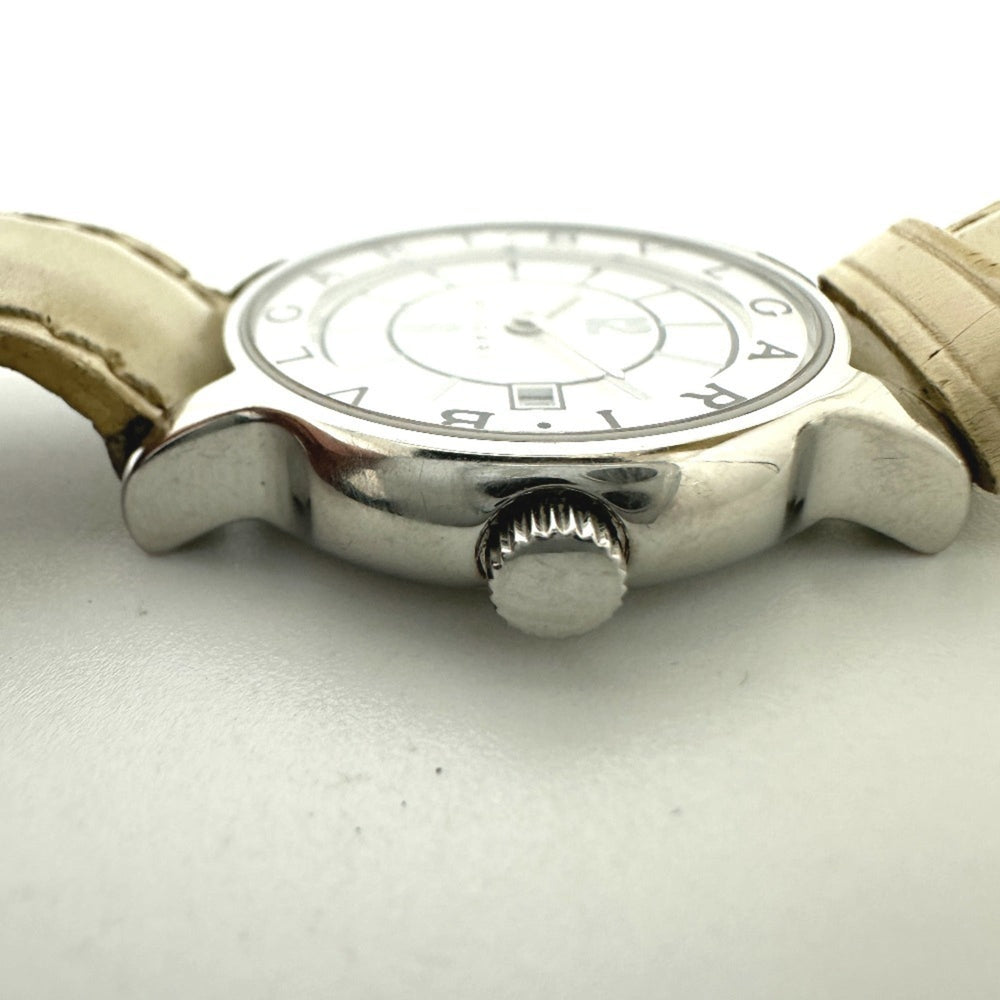 BVLGARI Bvlgari ST29S Solotempo Quartz Date Watch SS Leather Strap Women's Silver S-240202-4 — Good