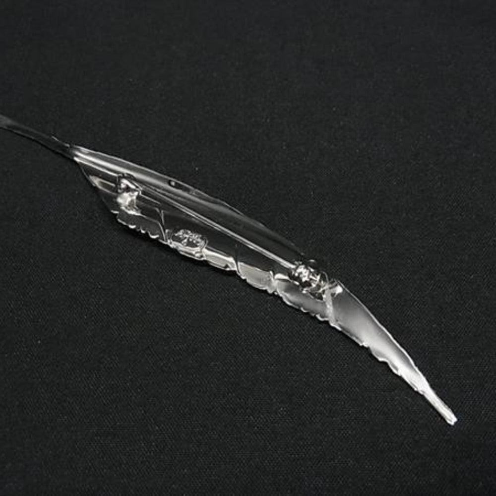 Christian Dior brooch, feather motif, silver metal, women's — Like New