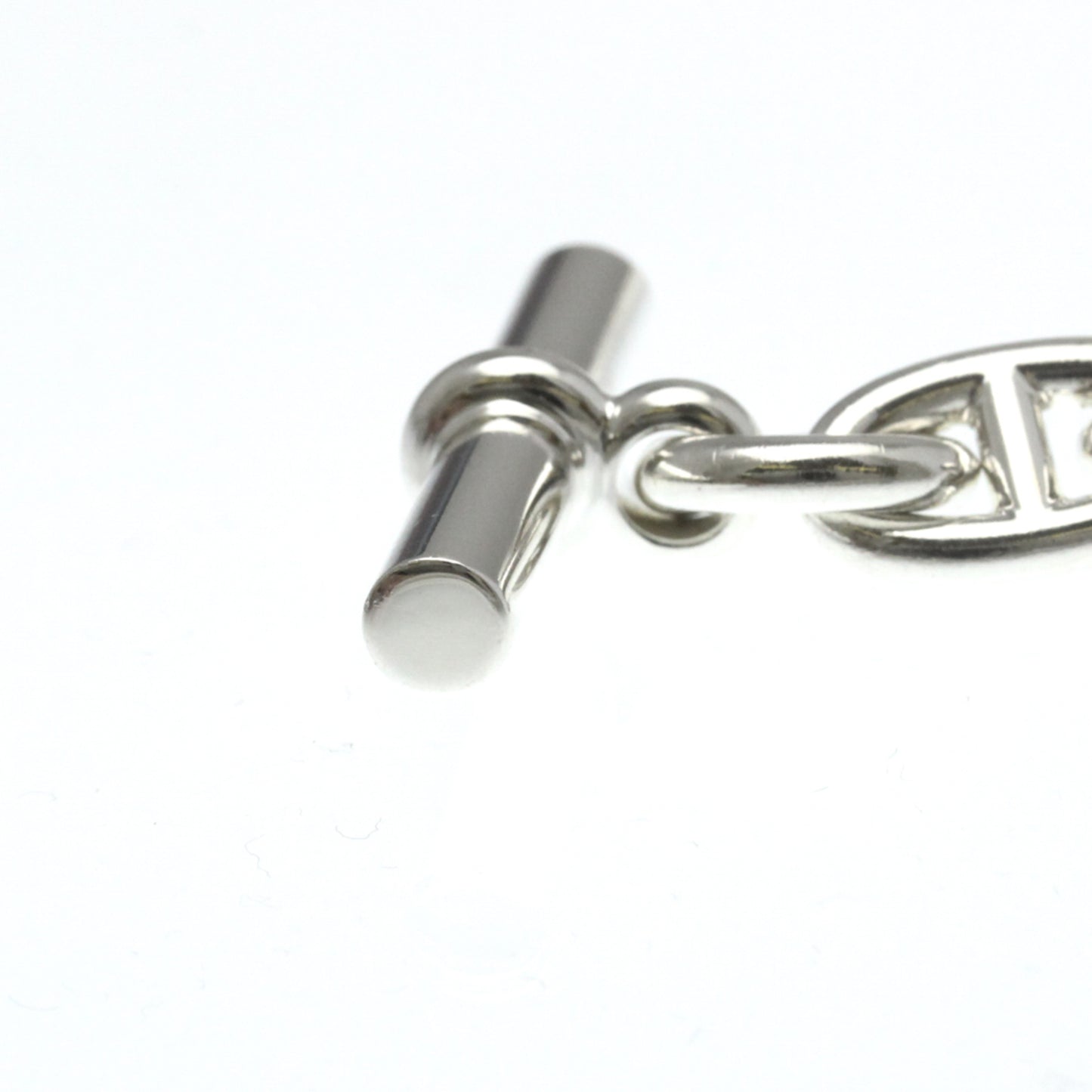 Hermes Chaine D'Ancre MM Silver 925 No Stone Link Bracelet Silver