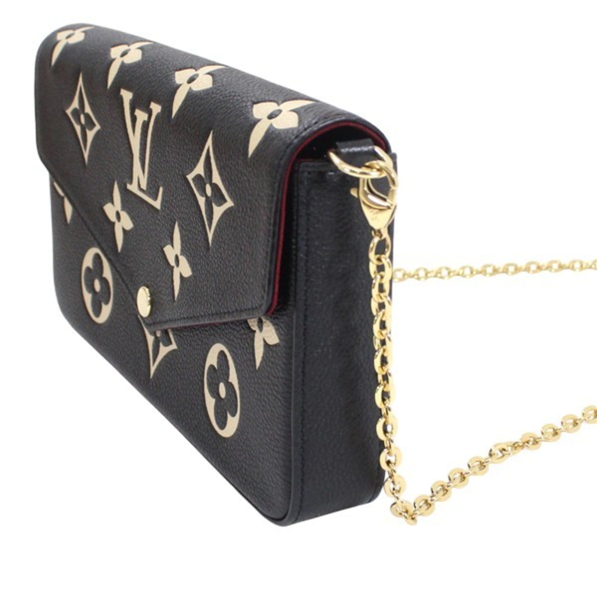 Louis Vuitton Pochette Felicie Monogram Empreinte Leather Shoulder Bag M82479 Women's Clutch LOUIS VUITTON KM3025 — Like New