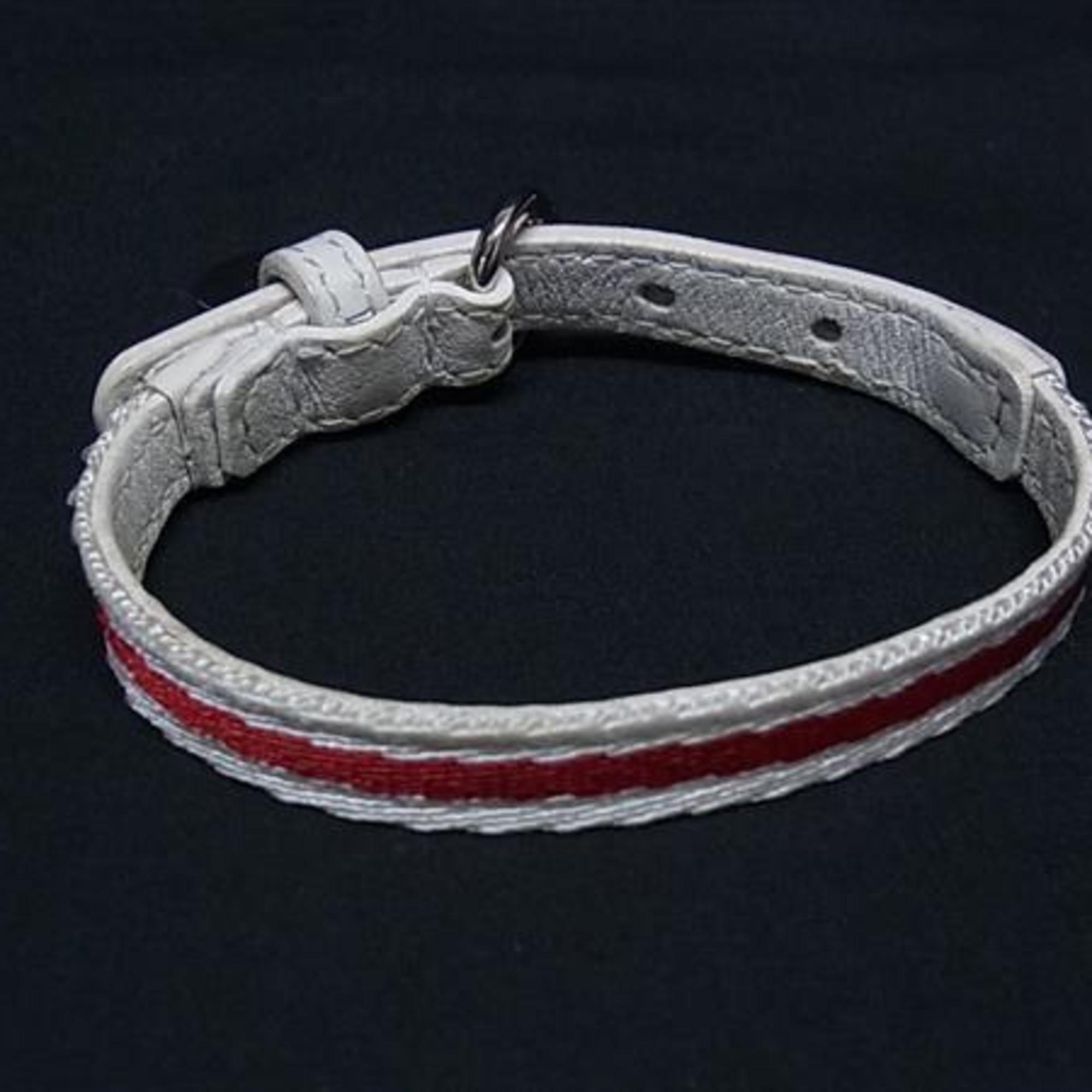 GUCCI Charity Bracelet "LOVES YOU" 282572 in White and Red Leather Canvas for Men Women