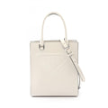 Prada embossed logo handbag, leather, women's, white, 1BA333