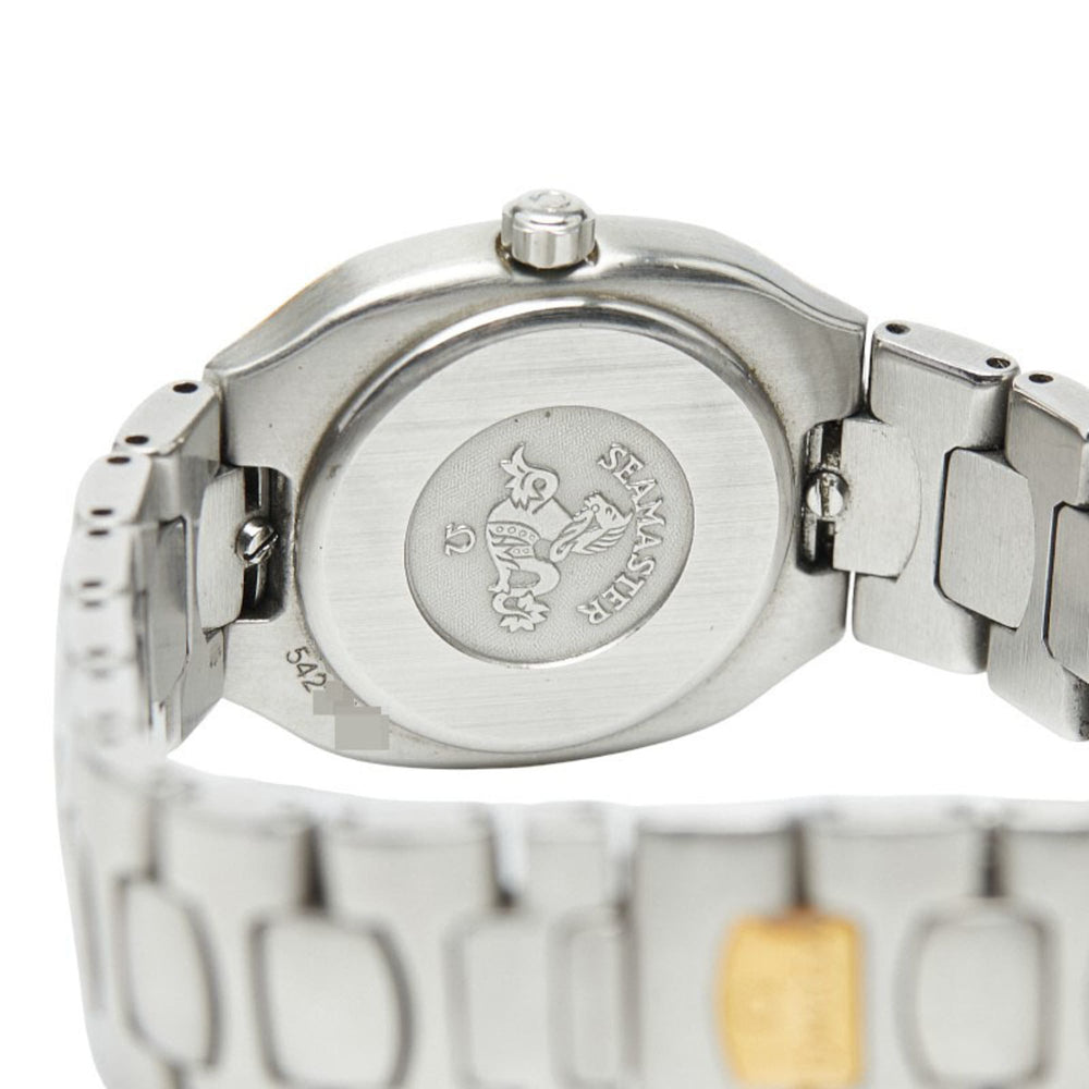 Omega Seamaster Polaris Quartz Watch, Gray Dial, Stainless Steel, Yellow Gold, Women's, OMEGA — Good