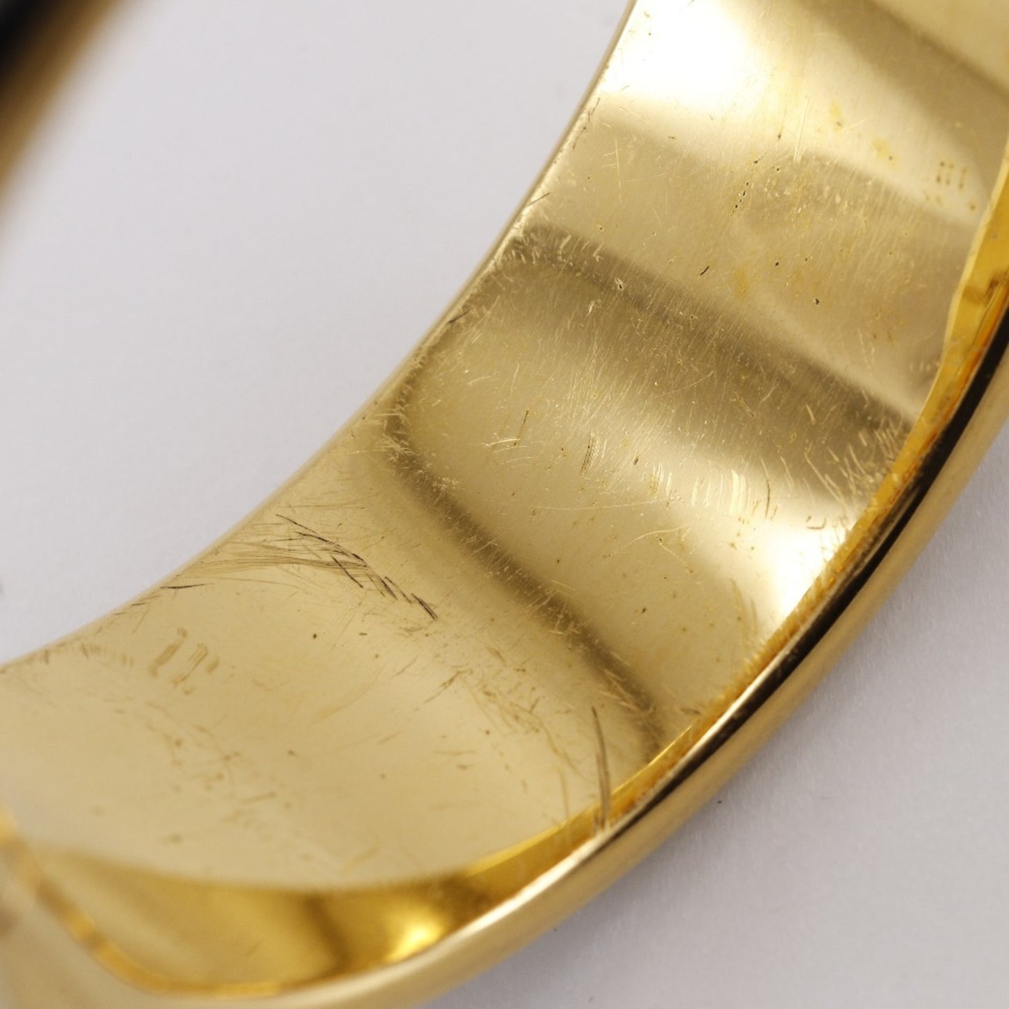 Hermes HERMES Roque enamel bracelet, cloisonné horse pattern bangle, gold plated, black, approx. 64.3g Location Email Women's S141425912