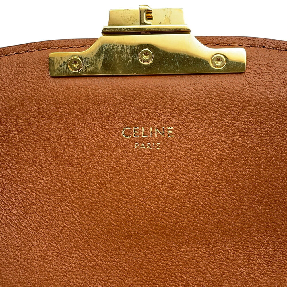 Celine Shoulder Bag Teen Triomphe Canvas Leather 188882 CELINE Handbag — Like New