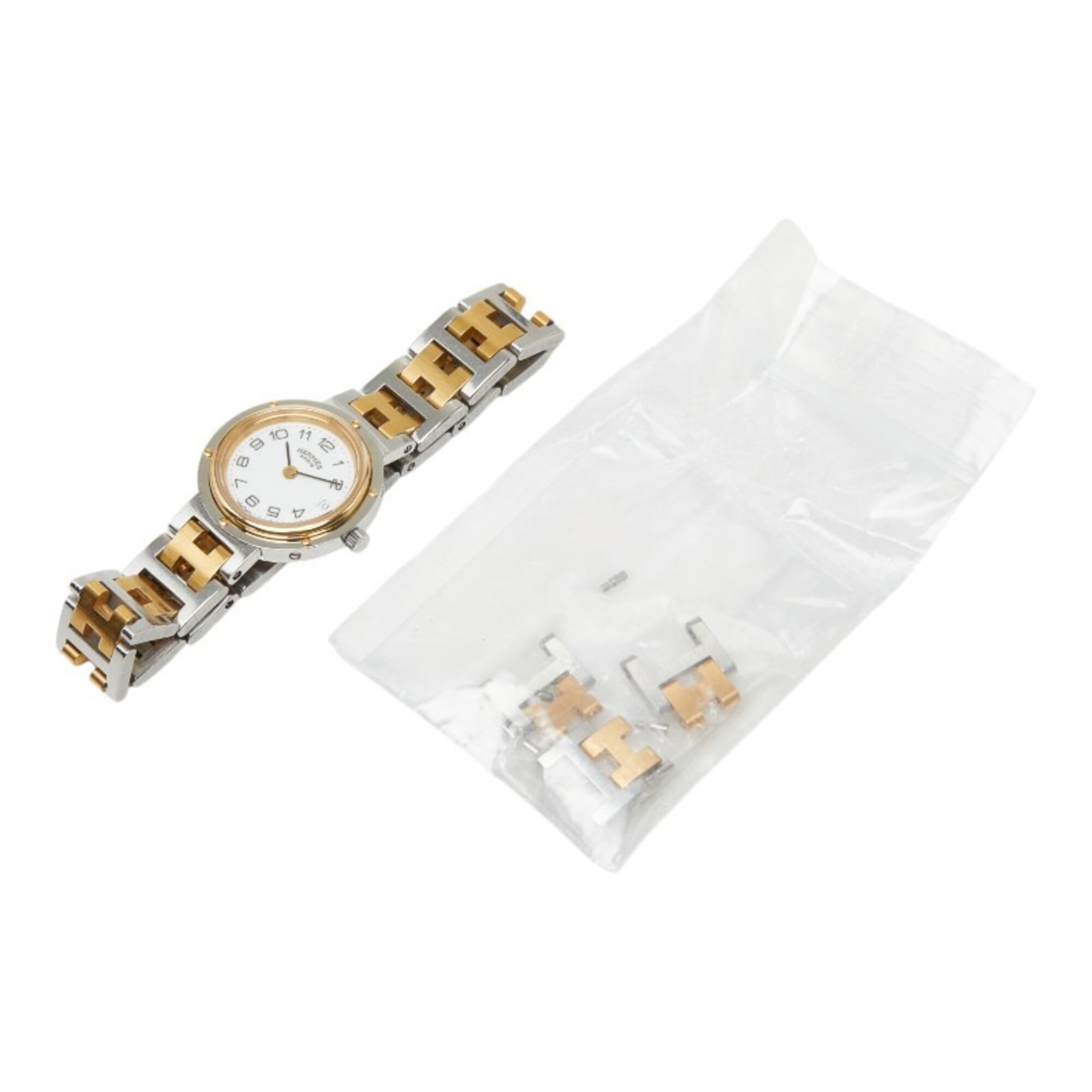 Hermes Clipper Watch CL3.240 Quartz White Dial Stainless Steel Women's HERMES — Good