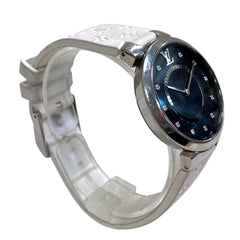Louis Vuitton Tambour Slim Watch, Total Weight 51g, Stainless Steel, Rubber Strap, Quartz Movement, Black Dial, QA144 — Good
