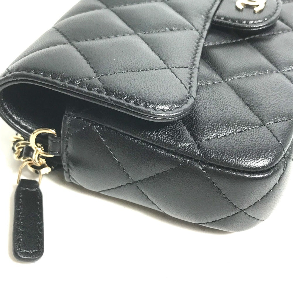 Chanel AP2096 CC Mark Phone Case Wallet CC Crossbody bag Long Wallet Shoulder Bag Black Gold — Like New