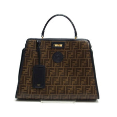 Fendi Peekaboo Zucca Pattern Definer Patent Handbag — Like New