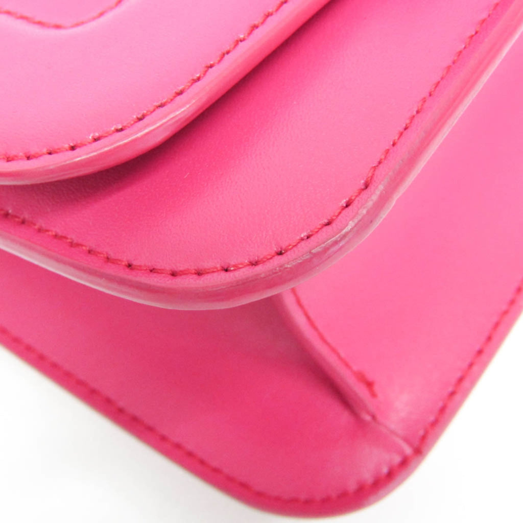 Salvatore Ferragamo Vara Ribbon New Bianco FZ-21 G 877 Women's Leather Shoulder Bag Pink