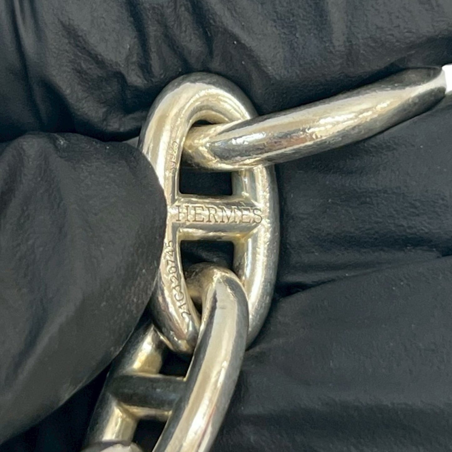 HERMES Chaine d'Ancre GM 13-link Sterling Silver 925 Chain Bracelet, 31258